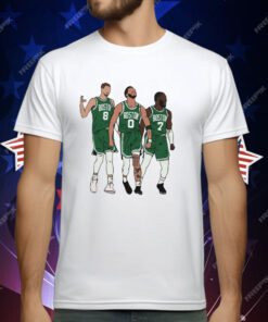 Kristaps Porzingis Jayson Tatum Jaylen Brown Big 3 Boston T-Shirt