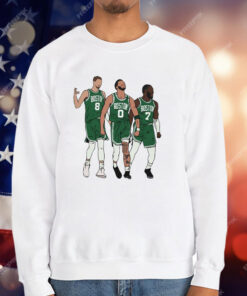 Kristaps Porzingis Jayson Tatum Jaylen Brown Big 3 Boston T-Shirt