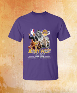 Lakers Jerry West The Logo 1938 2024 Thank You For The Memories T-Shirt