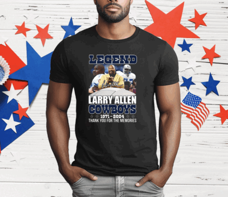 Legend Larry Allen 1971-2024 Thank You For The Memories Ladies Boyfriend T-Shirt