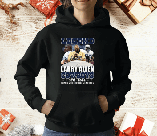 Legend Larry Allen 1971-2024 Thank You For The Memories Ladies Boyfriend T-Shirt