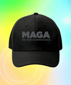 MAGA Never Surrender Black Cap