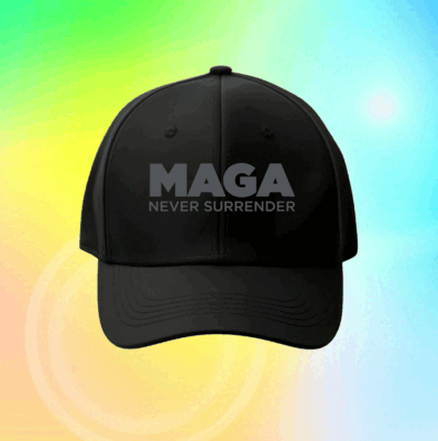 MAGA Never Surrender Black Cap