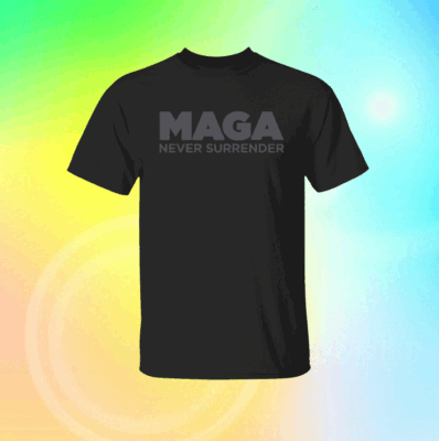 MAGA Never Surrender Black Cap