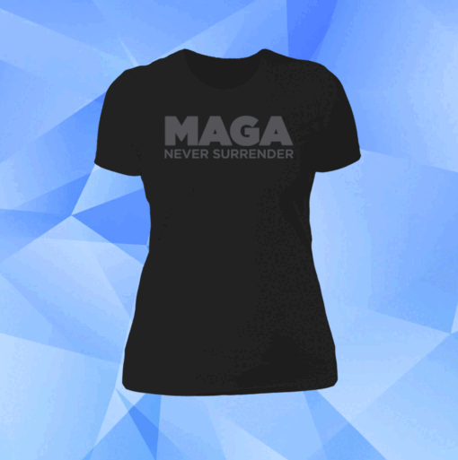 MAGA Never Surrender Black Longsleeve Shirt