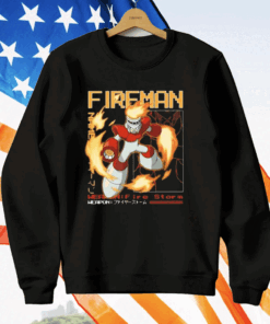 Megaman Capcom Fireman Large Print T-Shirt