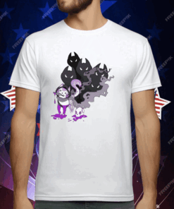 Official Skull Evocaitart Asexual Pride Cat Painting T-Shirt