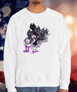 Official Skull Evocaitart Asexual Pride Cat Painting T-Shirt