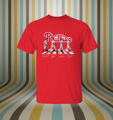 Phillies Kyle Schwarber Bryce Harper Alec Bohm Brandon Marsh Signature T-Shirt