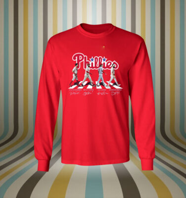 Phillies Kyle Schwarber Bryce Harper Alec Bohm Brandon Marsh Signature T-Shirt