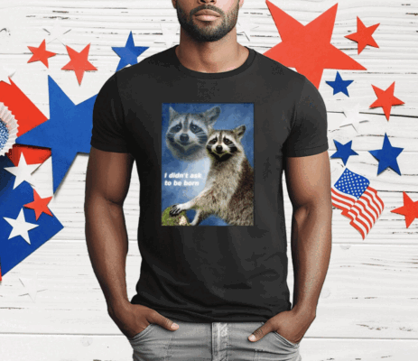 Raccoon Aesthetic I Didn’t Ask To Be Born T-Shirt