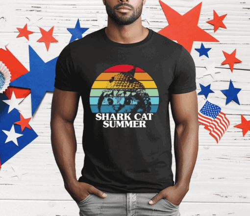 Shark Cat Summer Pride T-Shirt