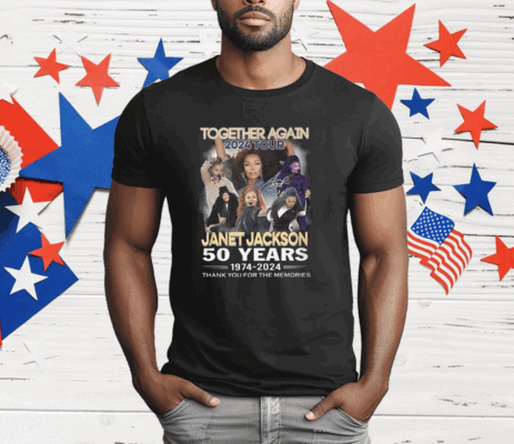 Together Again 2024 Tour Janet Jackson 50 Years 1974-2024 Thank You For The Memories T-Shirt