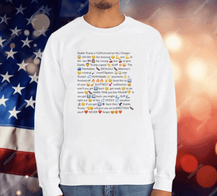 Trump Felon Slutty Text T-Shirt