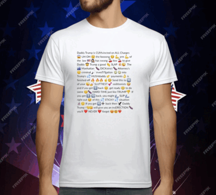 Trump Felon Slutty Text T-Shirt