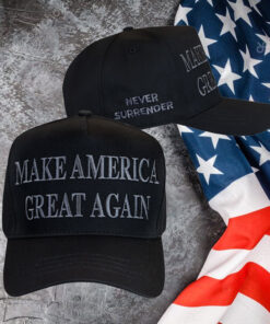 Trump Never Surrender Black MAGA 47 Hat