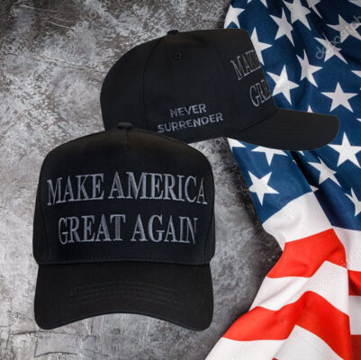 Trump Never Surrender Black MAGA 47 Hat