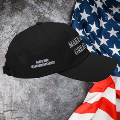 Trump Never Surrender Black MAGA 47 Hat