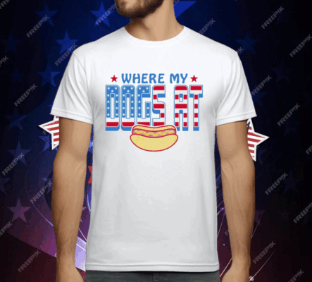 WHERE MY DOGS AT USA T-Shirt