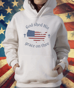 Women’s God shed His grace on thee Flag Print T-Shirt