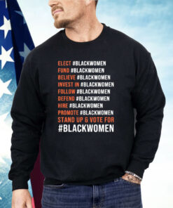 Elect Blackwomen Fund Blackwomen Believe Blackwomen Invest In Blackwomen Shirt