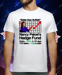 Better Than Buffett Nancy Pelosi’s Hedge Fund T-Shirt