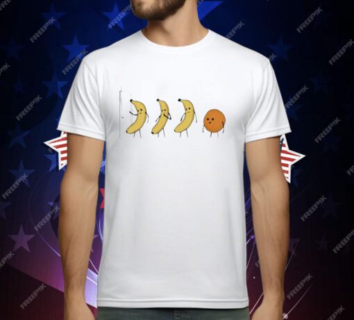 3 Bananas And Orange Knock Knock T-Shirt