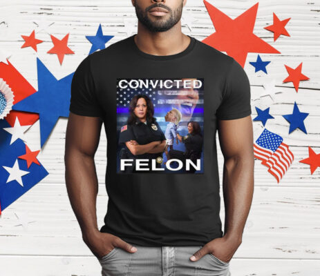 Kamala Harris Defeating Convicted Felon Donald Trump T-Shirt