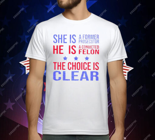 She Is A Former Prosecutor The Choice Is Clear T-Shirt