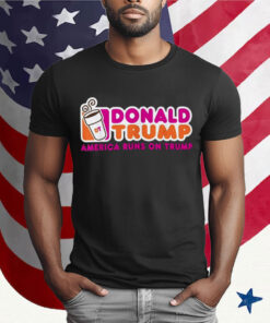 Donald Trump America Runs On Trump T-Shirt, USA Patriotic Graphic T-Shirt