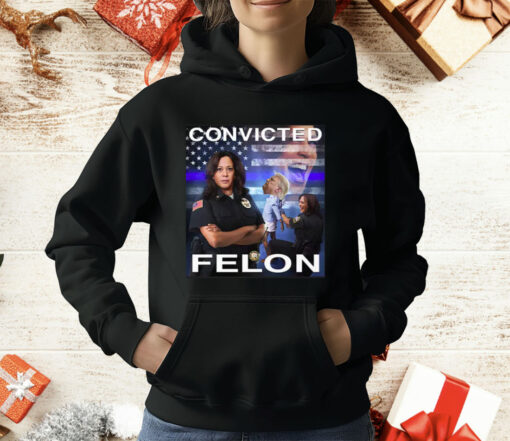 Kamala Harris Defeating Convicted Felon Donald Trump T-Shirt