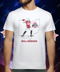 OHIO STATE FOOTBALL WILL HOWARD STATE STAR T-Shirt