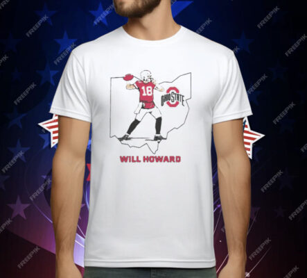 OHIO STATE FOOTBALL WILL HOWARD STATE STAR T-Shirt