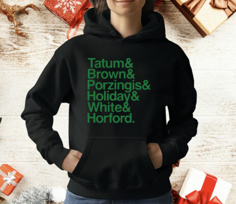 Bri Marie D Tatum Brown Porzingis Holiday White Horford T-Shirt