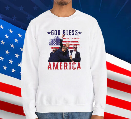 Trump Assassination God Bless America T-Shirt