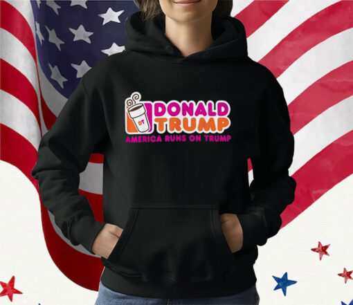 Donald Trump America Runs On Trump T-Shirt, USA Patriotic Graphic T-Shirt