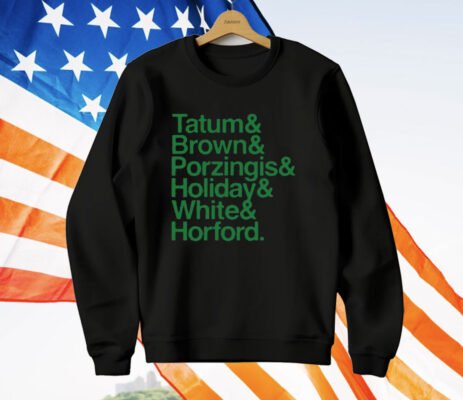 Bri Marie D Tatum Brown Porzingis Holiday White Horford T-Shirt