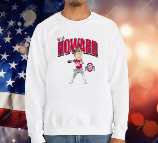 OHIO STATE FOOTBALL WILL HOWARD CARICATURE T-Shirt