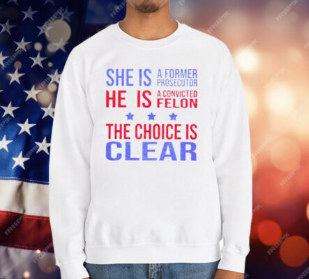 She Is A Former Prosecutor The Choice Is Clear T-Shirt