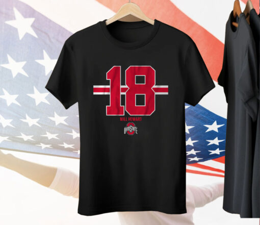 OHIO STATE FOOTBALL WILL HOWARD 18 Tee Shirt