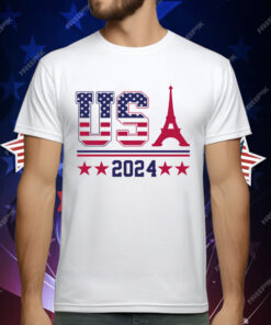 Team Usa Eiffel Tower 2024 Summer Game T-Shirt