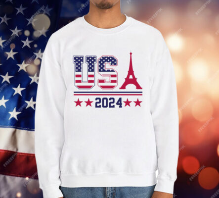 Team Usa Eiffel Tower 2024 Summer Game T-Shirt