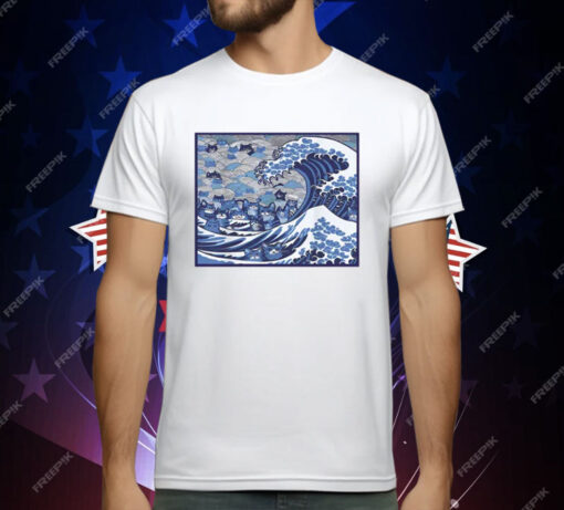 Blue Wave Cat For Kamala T-Shirt