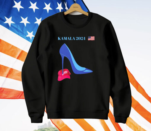 Kamala Harris For President 2024 High Heel Crushed MAGA T-Shirt