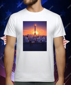 Lebron James Kevin Durant Steph Curry Gold Medals Olympic Paris 2024 Poster T-Shirt