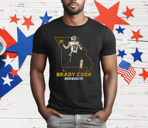 Mizzou Football Brady Cook State Star Pose T-Shirt