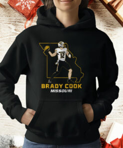 Mizzou Football Brady Cook State Star Pose T-Shirt