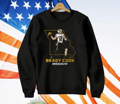 Mizzou Football Brady Cook State Star Pose T-Shirt