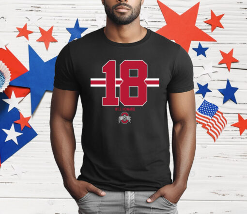 Ohio State Football Will Howard 18 T-Shirt