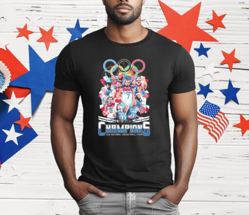 Olympic Champions USA National Basketball Team Paris 2024 Winner T-Shirt